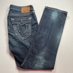 True Religion Ricky Relaxed Straight Leg Jeans Made in USA Size 38‎